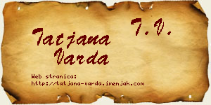 Tatjana Varda vizit kartica